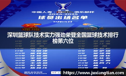 深圳篮球队技术实力强劲荣登全国篮球技术排行榜第六位